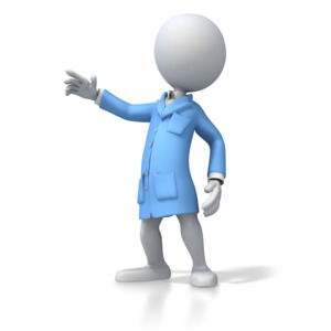 ESD Lab Coat Figure PowerPoint clipart graphic preview.
