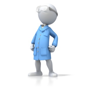 ESD Smock With Safety Glasses PowerPoint clipart graphic preview.