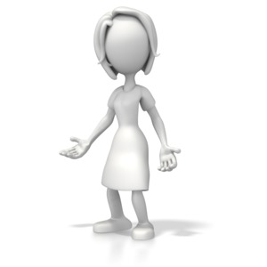 Woman Casual Pose PowerPoint clipart graphic preview.