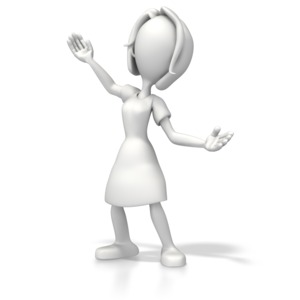 Woman Presenter PowerPoint clipart graphic preview.