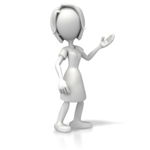 Woman Casual Pose 2 PowerPoint clipart graphic preview.