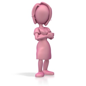 Woman Standing Proud PowerPoint clipart graphic preview.