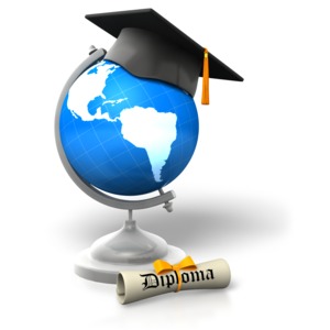 Global Degree Educated PowerPoint clipart graphic preview.