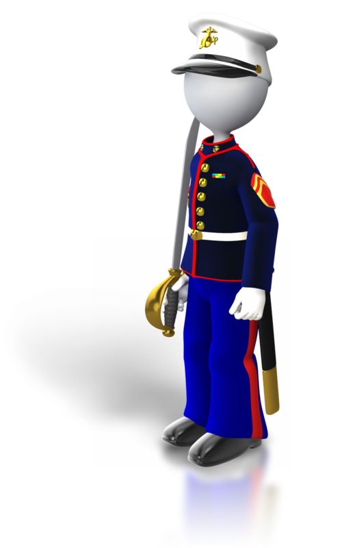 High-resolution clipart illustration of Marine Standing Holding Sword, designed for seasonal marketing campaigns, corporate event presentations, and holiday promotions.