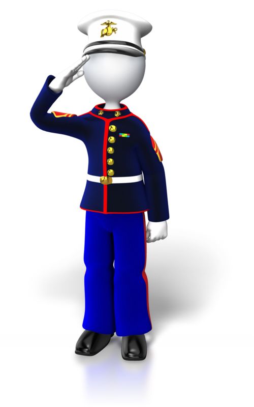 High-resolution clipart illustration of Marine Stand Saluting, designed for seasonal marketing campaigns, corporate event presentations, and holiday promotions.