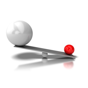 Balance Advantage PowerPoint clipart graphic preview.