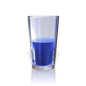 Glass Half Empty PowerPoint clipart graphic preview.