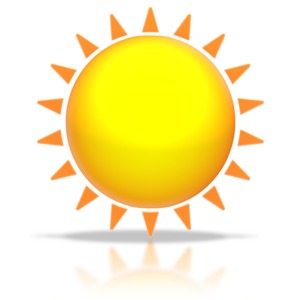 Sun Shine PowerPoint clipart graphic preview.