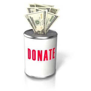 Donation Money Insert Can PowerPoint clipart graphic preview.