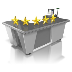 Five Star Retail Customer Service PowerPoint clipart graphic preview.