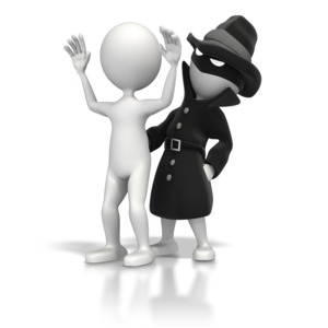 Stick Figure Threatened PowerPoint clipart graphic preview.