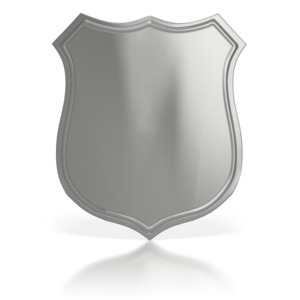Blank Authority Badge PowerPoint clipart graphic preview.