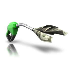 Gas Pump Guzzle Your Money PowerPoint clipart graphic preview.