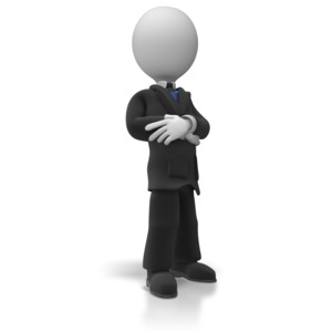 Business Man Pose PowerPoint clipart graphic preview.