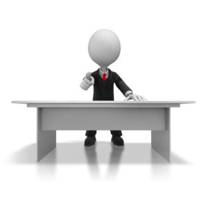 Boss Pointing PowerPoint clipart graphic preview.