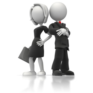 Business Man And Woman PowerPoint clipart graphic preview.