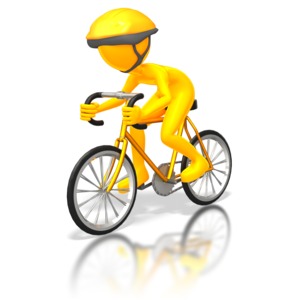 Street Cyclist Racer PowerPoint clipart graphic preview.