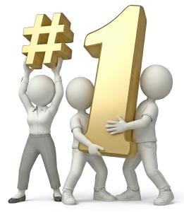 We Are Number One PowerPoint clipart graphic preview.