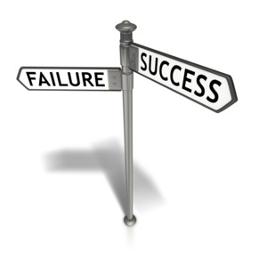 Street Sign Success Failure PowerPoint clipart graphic preview.