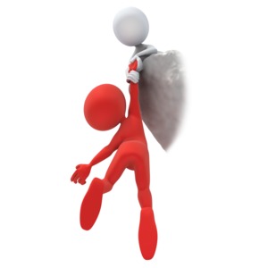 Cliff Hanger Rescue PowerPoint clipart graphic preview.