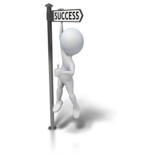 Hanging Around Successful PowerPoint clipart graphic preview.
