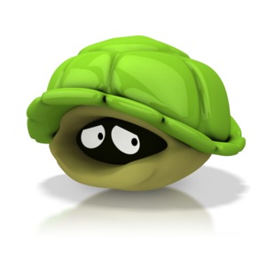 Hiding in Shell PowerPoint clipart graphic preview.