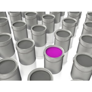 Paint Bucket Color Stand Out PowerPoint clipart graphic preview.