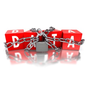 Secure Data PowerPoint clipart graphic preview.