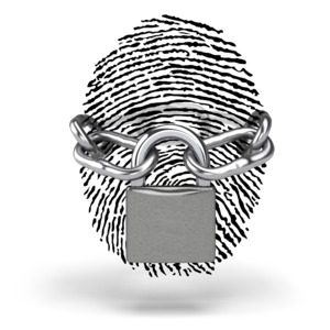 Secure Identity PowerPoint clipart graphic preview.