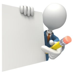 Blank Document Salesman Signature PowerPoint clipart graphic preview.