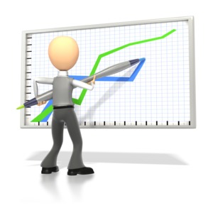 Business Stick Figure Drawing Graph PowerPoint clipart graphic preview.