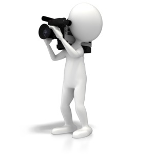 Television Cameraperson PowerPoint clipart graphic preview.