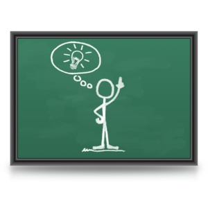 Chalk Figure Light bulb Idea PowerPoint clipart graphic preview.