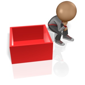 Thinking Outside The Box PowerPoint clipart graphic preview.