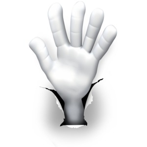 Hole Hand Number Five PowerPoint clipart graphic preview.