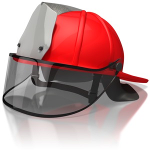 Firefighter Helmet PowerPoint clipart graphic preview.