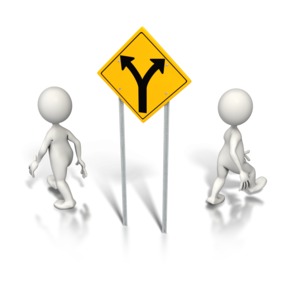 Split Up Direction PowerPoint clipart graphic preview.