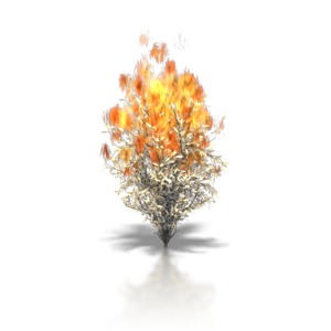 Burning Bush PowerPoint clipart graphic preview.