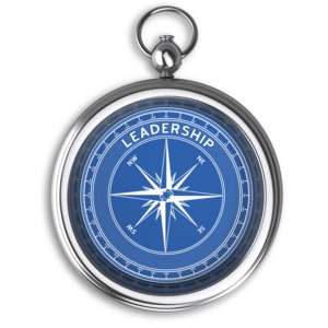 Compass Leadership No Dial PowerPoint clipart graphic preview.