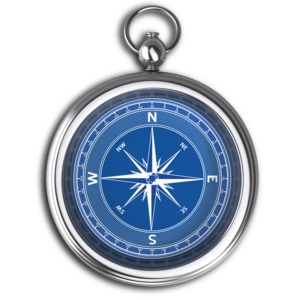 Classic Compass Image PowerPoint clipart graphic preview.