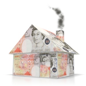 English Money House PowerPoint clipart graphic preview.