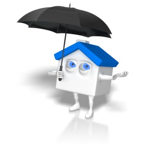 House Holding Umbrella PowerPoint clipart graphic preview.