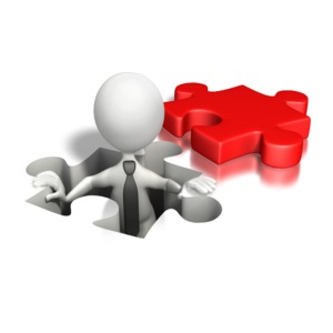 Puzzle Piece Hole Business PowerPoint clipart graphic preview.