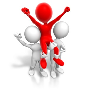 Lift Up Celebration PowerPoint clipart graphic preview.