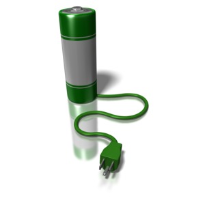Rechargeable Battery PowerPoint clipart graphic preview.