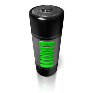 Battery With Full Charge PowerPoint clipart graphic preview.