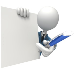Blank Document Signature Pen PowerPoint clipart graphic preview.