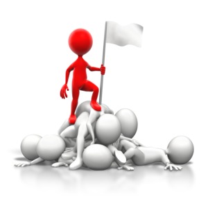 Stick Figure On Top of Pile PowerPoint clipart graphic preview.