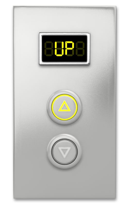 High-resolution clipart illustration of Elevator Button Up, designed for corporate social responsibility initiatives, diversity and inclusion training, and non-profit community advocacy.