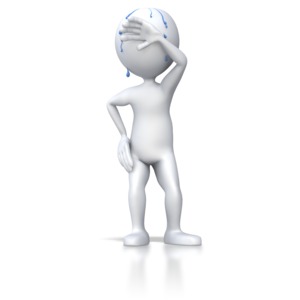 Stick Figure Wipe Sweat From Brow PowerPoint clipart graphic preview.
